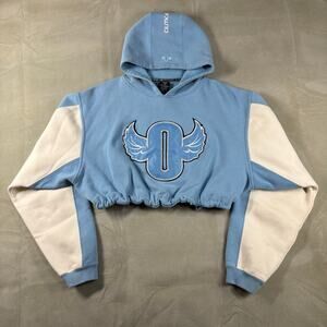 Vintage Outkast Clothing Co. Winged 'O' Cropped Pullover Hoodie Size Large Women
